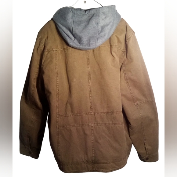 Levi's Tan Military Field Jacket with Hood and Insulated Lining Size XL - Picture 6 of 6